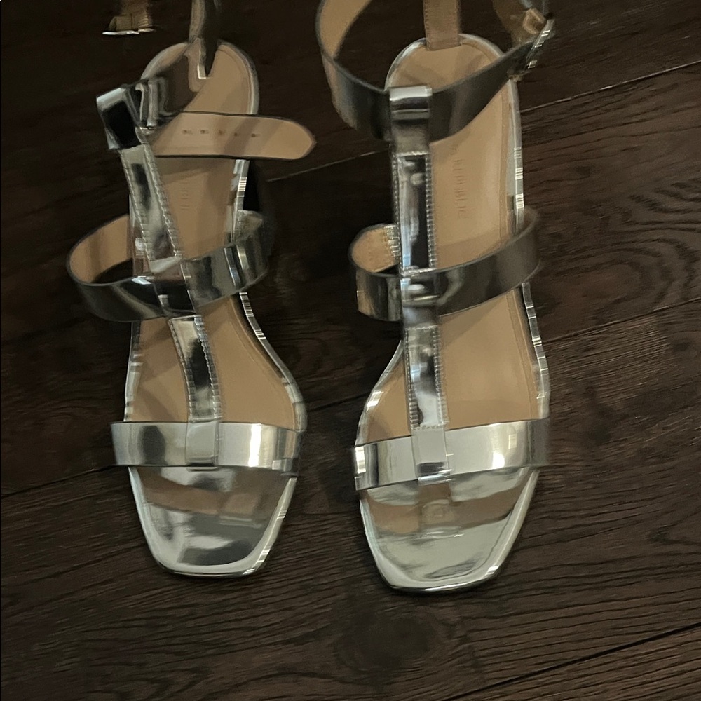 Banana Republic Metallic Silver Sandals